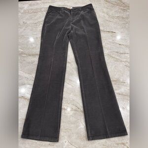 Vintage Talbots Dark Gray Corduroy Pants Boot Cut Soft Cotton Size 4 Y2K Style